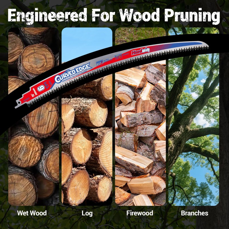 15-Inch Pruning Reciprocating Saw Blades, 6 TPI, Japanese Teeth, 3-Pack