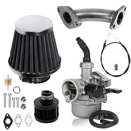 JMCHstore Stage2 Kit de colector curvo Racing Performance Slide tubo de admisión Carb para Monster Mega Moto MM80 MMB105, Carb para Coleman RB100 B100 Mototec 105cc, Phatmoto Gas Bike Motovox MBX10,