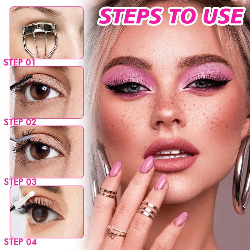 PURELEOR DIY Eyelash Extension Kit Cluster Lashes D Curl 10-16mm