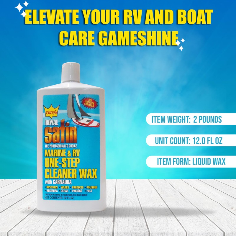 Garry's Royal Satin - Marine & RV Cleaner Wax: One-Step