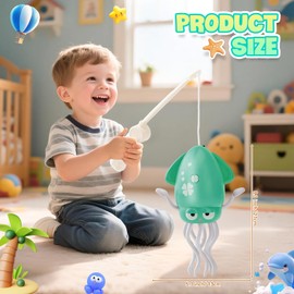 LTFIOON Electric Dancing Octopus Toy, Dancing Octopus Toy for Children with LED & Music, 2 Modes Upright & Crawling, Automatic Evasion Octopus Toy, Gift for Boys Girls (Green)