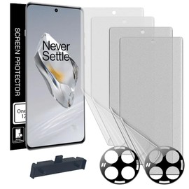 [2SET 6PCS] (2 Self Healing(clear) TPU film + 2 Anti-glare(matte) TPU film + 2 Lens Protector) compatible with Oneplus 12 5G 2024 Easy to Install TPU Film screen protector Scratch Resistant [Perfect