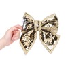 Christmas Concepts® 21cm Reversible Sequin Bow - Luxury Accessories (Silver