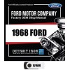 1968 Ford Factory OEM Shop Manuals USB