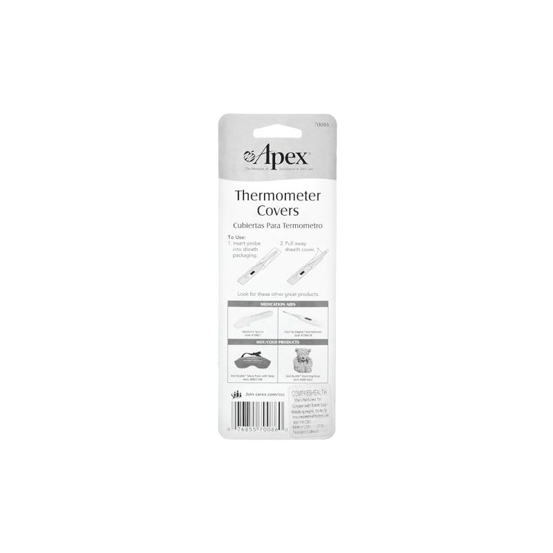 55 Disposable Thermometer Covers By Apex Healthcare Products