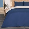 Brentfords Bedding Double Bed Set, Reversible Navy/Grey Luxury Hotel Quality