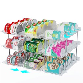 Oylik Can Organizer for Pantry, 3 Sets 3 Tiers Can Storage Rack, up to 36 Cans Food Holders for Fridge, Cabinet and Pantry Organization