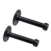 3/4" Industrial Black Iron Pipe Shelf Brackets, Rustic Wall Mounted