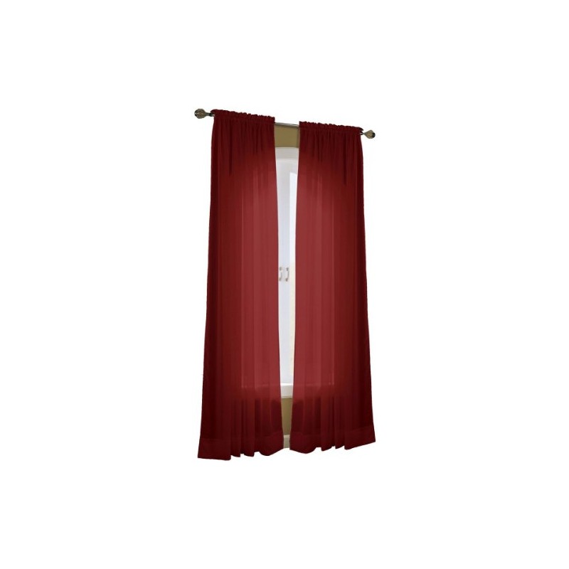 No. 918 Emily 59 by 63-Inch Sheer Voile Curtain Panel,