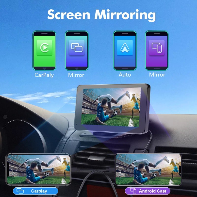 Hieha [Hieha] 2024 Newest Wireless Portable Apple CarPlay Android Auto-Open