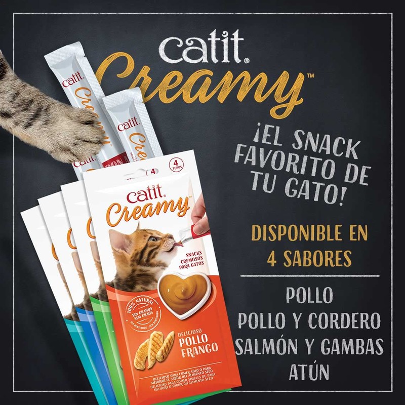 Catit Tuna Creamy Treats for Cats - 4 x 10g