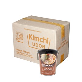 Kaneyama – Noodle Soup Cup, Japanese-Style Udon, Shoyu-Kimchi-Spicy Flavor, Instant & Microwavable Chewy Fresh Noodles, Restaurant Grade Delicious Taste, 6.77 Oz (Pack of 12) (Kimchi)