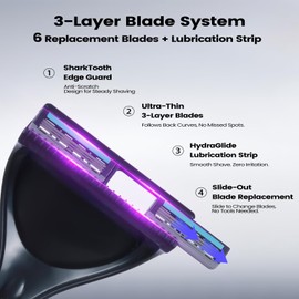 Retractable Long Handle Back Shaver for Men