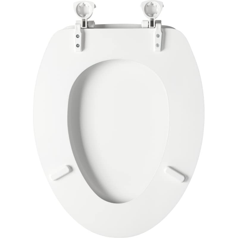 Mayfair Elongated White Molded Wood Toilet Seat - Total Qty: