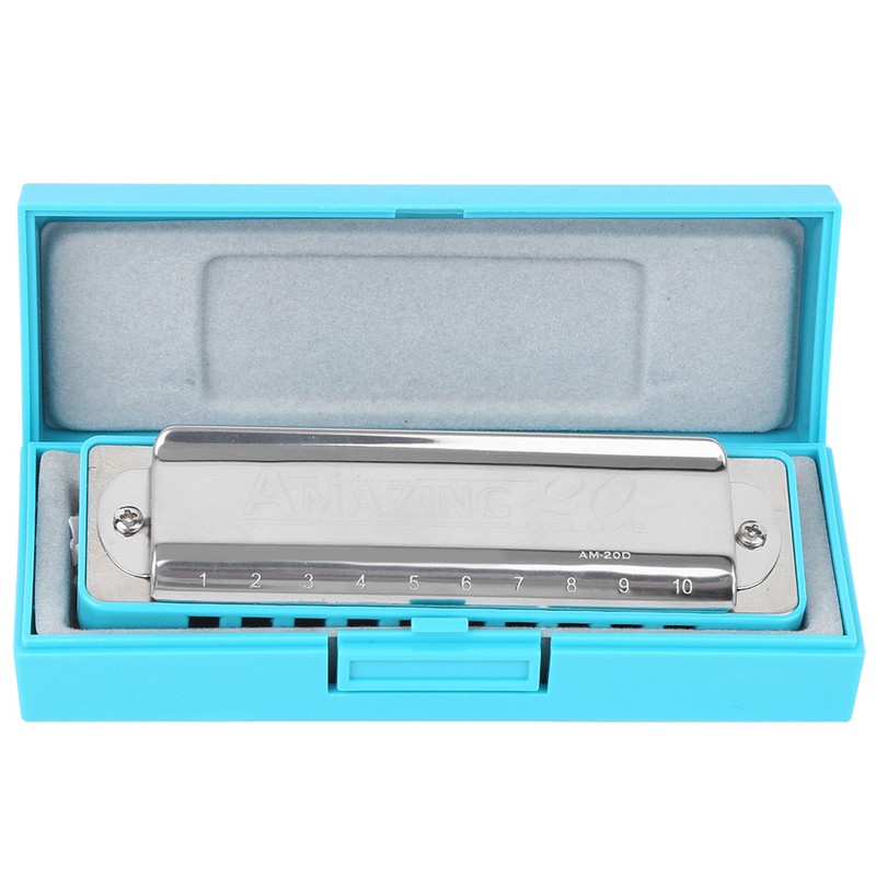 Blues Harmonica 10‑Hole Mouthorgan Eb Key ABS Resin Comb Beginner