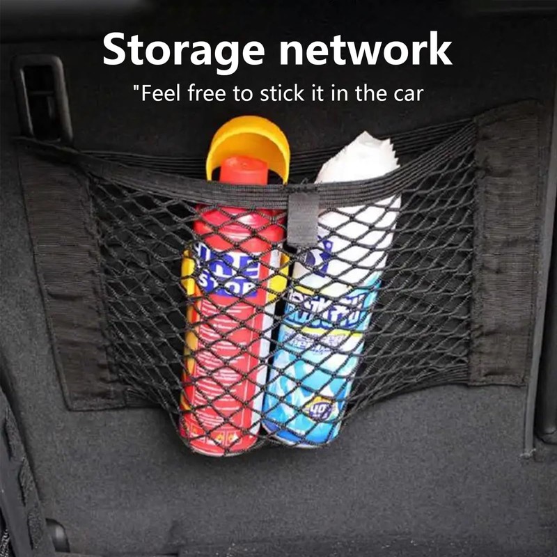 Car Storage Mesh Net Organiser 40 x 25 cm Black