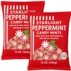 Peppermint Candy Starlight Mints 2 Bags (12 oz Each) -