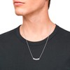 s.Oliver Necklace with Pendant Stainless Steel Men's Necklace, Leather, Silver,