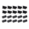 Futheda 20PCS Universal Silicone USB 2.0/3.0 Port Plug Cover Cap Female Jack Interface Anti Dust Protector Black Compatible with Tablet PC Notebook Laptop