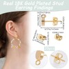 Beebeecraft 1 Box 20Pcs 7mm Real 18K Gold Plated Flat