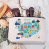 MYOSPARK Iceland Travel Cosmetic Bag Iceland Travel Map Northern Lights