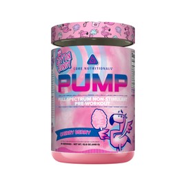 Core Nutritionals Pump Full-Spectrum Non-Stimulant Pre-Workout, with N03T Nitrate, Peak02, Alpha GPC, for Maximum Pump, Strength, and Performance 20 Servings (Fun Sweets Cotton Candy™ Cherry Berry)