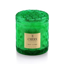 CHERX Soy Wax Glass Bowl Candle, 50 Hours Burn Time, Natural Essential Oils, Calming Ambiance (Jar, Key Lime)