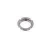 Locknut on steering bearing - chrome-plated - 4 grooves +