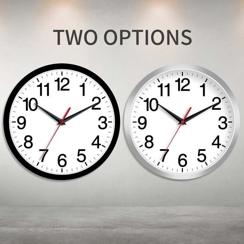 Rohioue Wall Clock Modern 8 Inch Battery Operated Silent Non