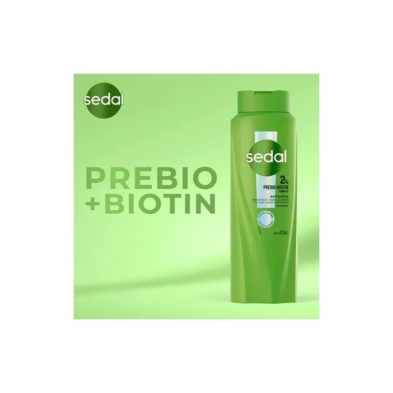 Sedal Shampoo rebióticos y biotina 620 mL