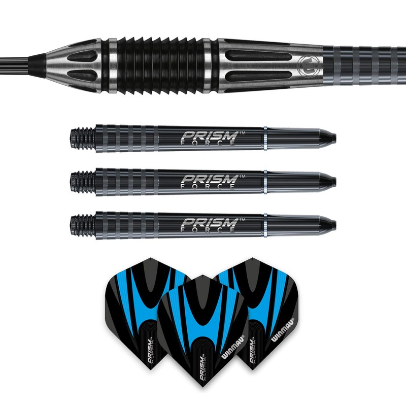 WINMAU Majestic 22g Professional Tungsten Steeltip Darts Set with Flights
