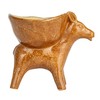 Creative Co-Op Rustic Stoneware Donkey Bowl, Brown