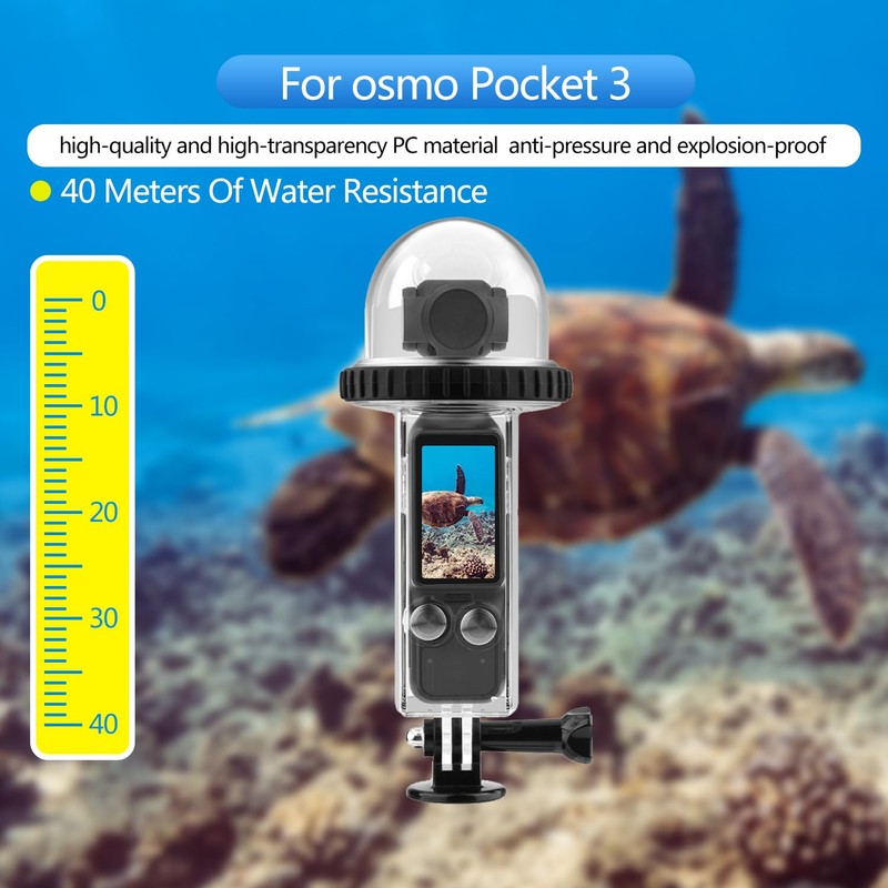 Osmo Pocket 3 40M/131FT Underwater Diving Case Protective Case Compatible