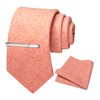 JEMYGINS Cashmere Wool Tie and Pocket Square Tie Clip Sets