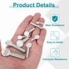 sourcing map 25 Pcs 1/4-20x25mm Thumb Screws, Solid Iron Spade