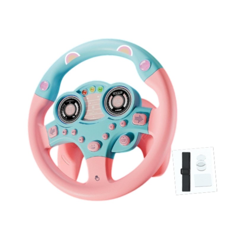 Oshhni Simulation Steering Wheel Kids Driving Simulator Toy Simulated Driving