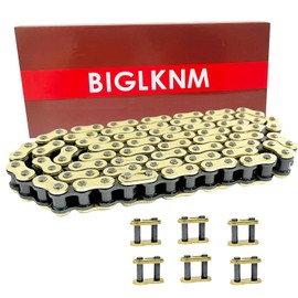 BIGLKNM 428H Motorcycle Chain 102 Links with 6pcs Connecting Master Link Fit for 110cc 125cc 50cc 90cc Dirt Pit Bike ATV; Heavy Duty Drive Seamless Steel Pipe Chain