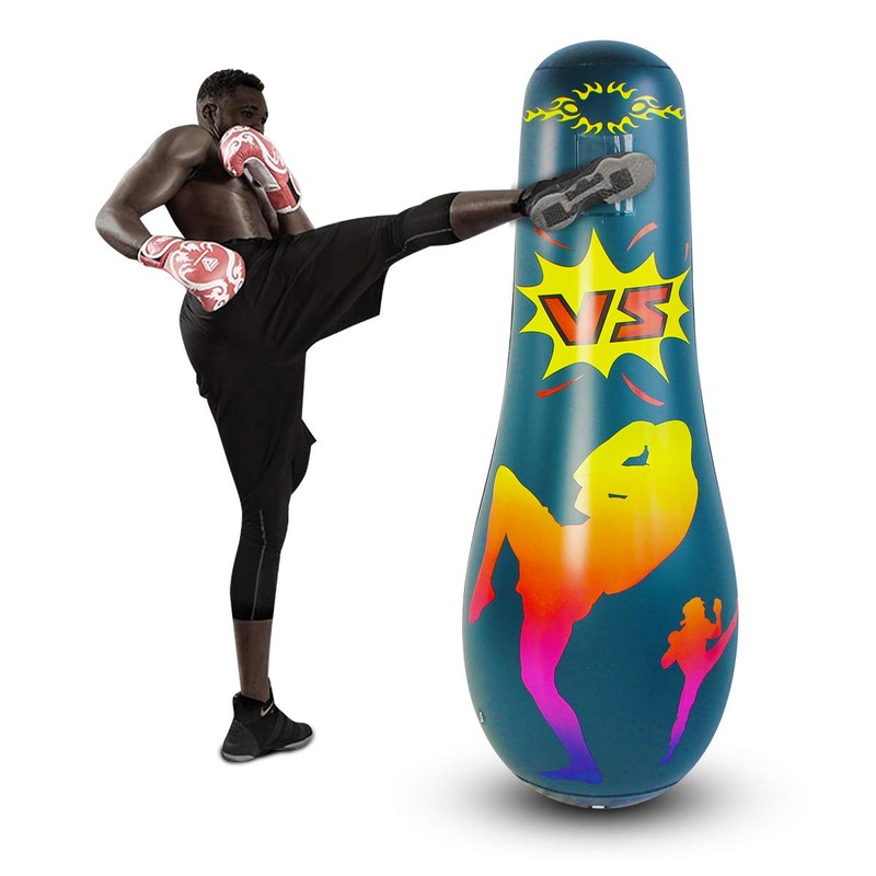 65 Inch Punching Bag for Kids, Inflatable Boxing Bag for