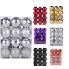 ZANZER 24Pcs 40mm Shiny Silver Christmas Tree Balls, Shatterproof Plastic