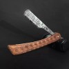 Tan Wood 탠 우드 핸들 블레이드 면도기 전문 이발사 눈썹