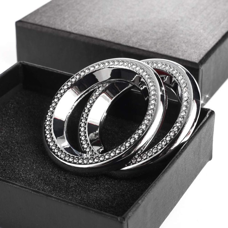 CKE Bling Crystal Audio Speaker Ring Cover Interior Door Trim
