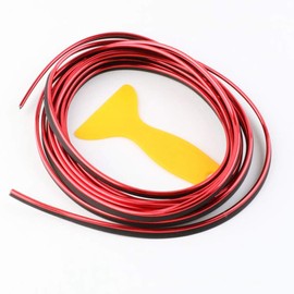 Tuokay, 10 m Car Trim Indoor, Galvanised Interior Trims, Car Gap Filler, Car Interior Accessories (Red)