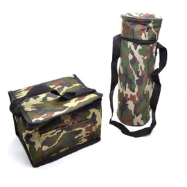 Camouflage Bag 4.5 LTR Insulated Lunch Cooler Military and 1.5 Bottles Cooler Picnic Camping Freezer Food Container