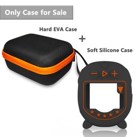 Hard Case and Silicone Cover for JBL Clip 5 Ultra Portable Bluetooth Speaker Accessories, Soft Silicone Case for JBL Clip 5 Speaker Stand Up Holder (Hard Case and Silicone Case) (Black)