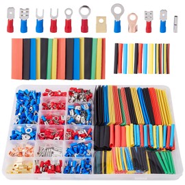 BOJA Terminales para Cables Eléctricos, Terminales Doble Macho/Hembra Aislados Crimp Terminal Crimp Connectors, 678 Pcs, Con Tubo Termorretráctil Terminales Aisladas Conectores Para Cable Eléctrico