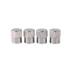 RockTrix - 4 Pieces - Silver Brass Valve Stem Caps