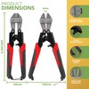 BLOSTM Mini Bolt Cutters 8" - Heavy Duty Wire Cutters