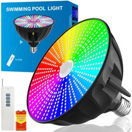 Pool Lights for Inground Pool 120V 91W Led Pool Light RGB Color Changing Pool Light Bulb with Remote Control, E26/E27 Replacement for Pentair Hayward Fixture