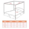 Stainless Steel Canopy Bed Frame Queen Size, Bed Post Poles