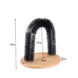 MINGZE Arch Cat Groom Self Grooming Cat Toy Cat Self Groomer, Massager and Cat Scratcher, Scratching Arch Kitten Massaging Pet Self Grooming Bristle Groomer Toy Perfect For Playing And Scratching